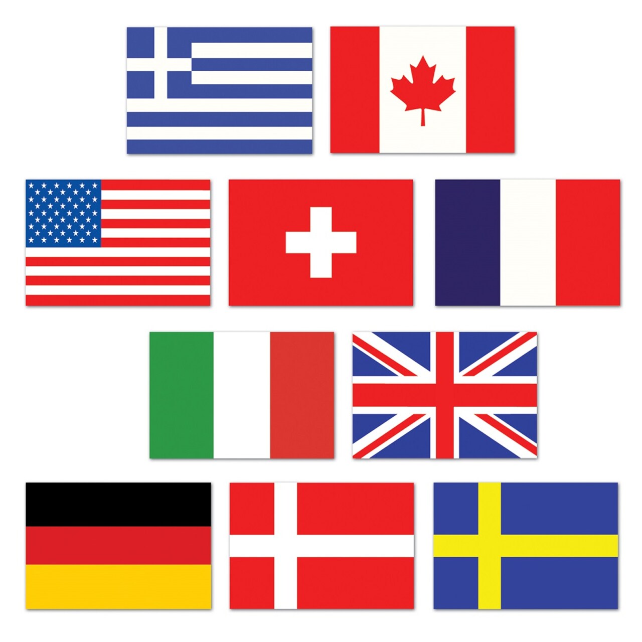 Beistle Club Pack of 240 Mini International Flags of the World Cutout Party Decorations 4.5"